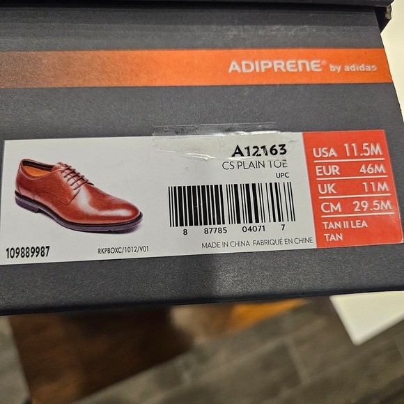 Rockport Walkability Mens Tan Brown Leather Derby Dress Shoes A12163 Size 11.5 M - Picture 13 of 14